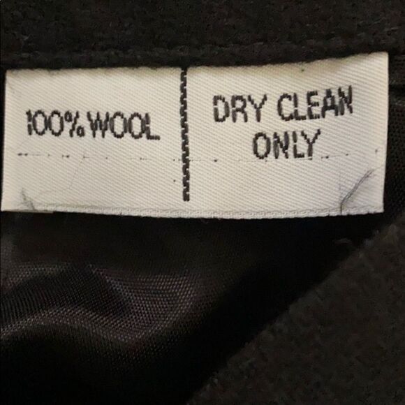 NYCC  black lined pencil skirt 100% wool size 10 - Picture 4 of 4